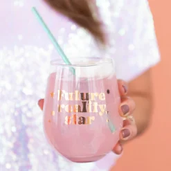 Future Reality Star Witty Wine Glass
