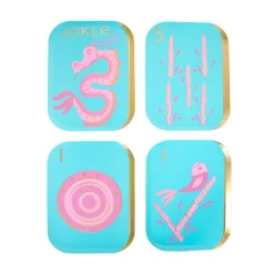 Game Night Mahjong Tile Dinner Plates, Set of 8