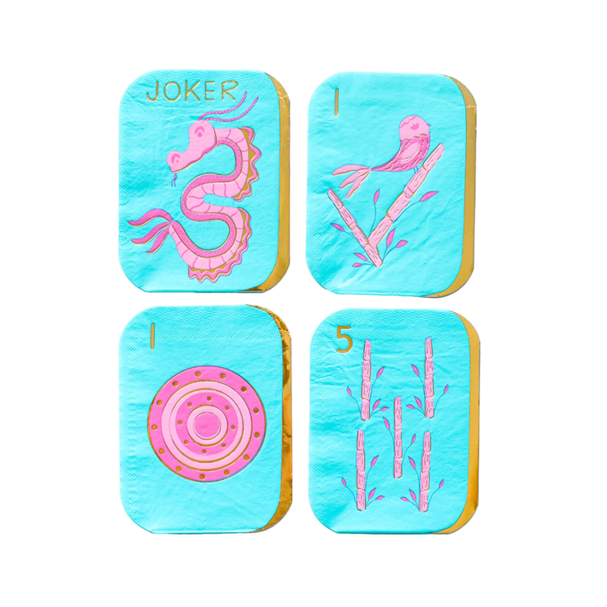 Game Night Mahjong Tile Guest Napkins, Set of 16