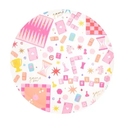 Game Night Pattern Dinner Plates, Set of 8