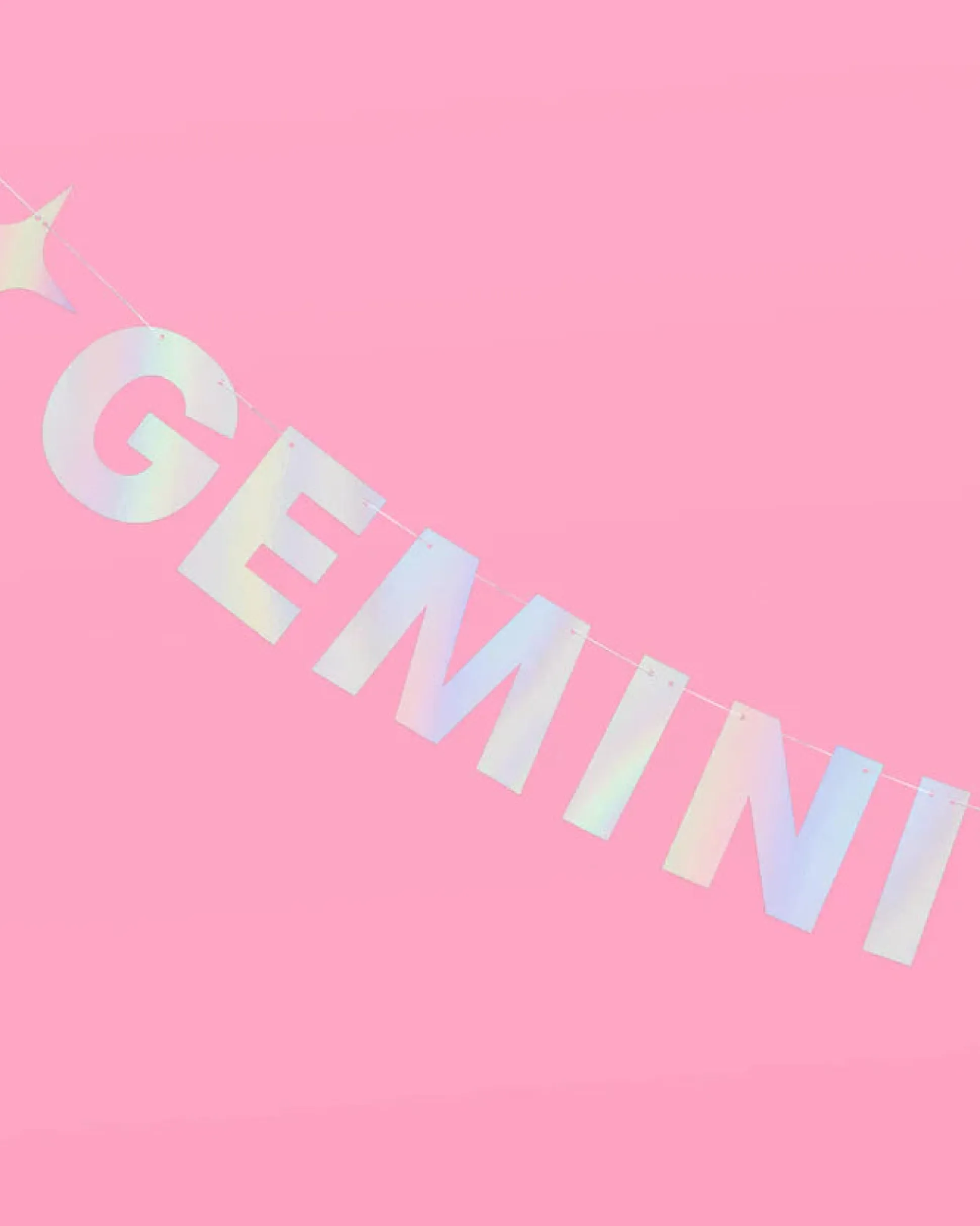 Gemini Baby Banner - Iridescent Foil Banner