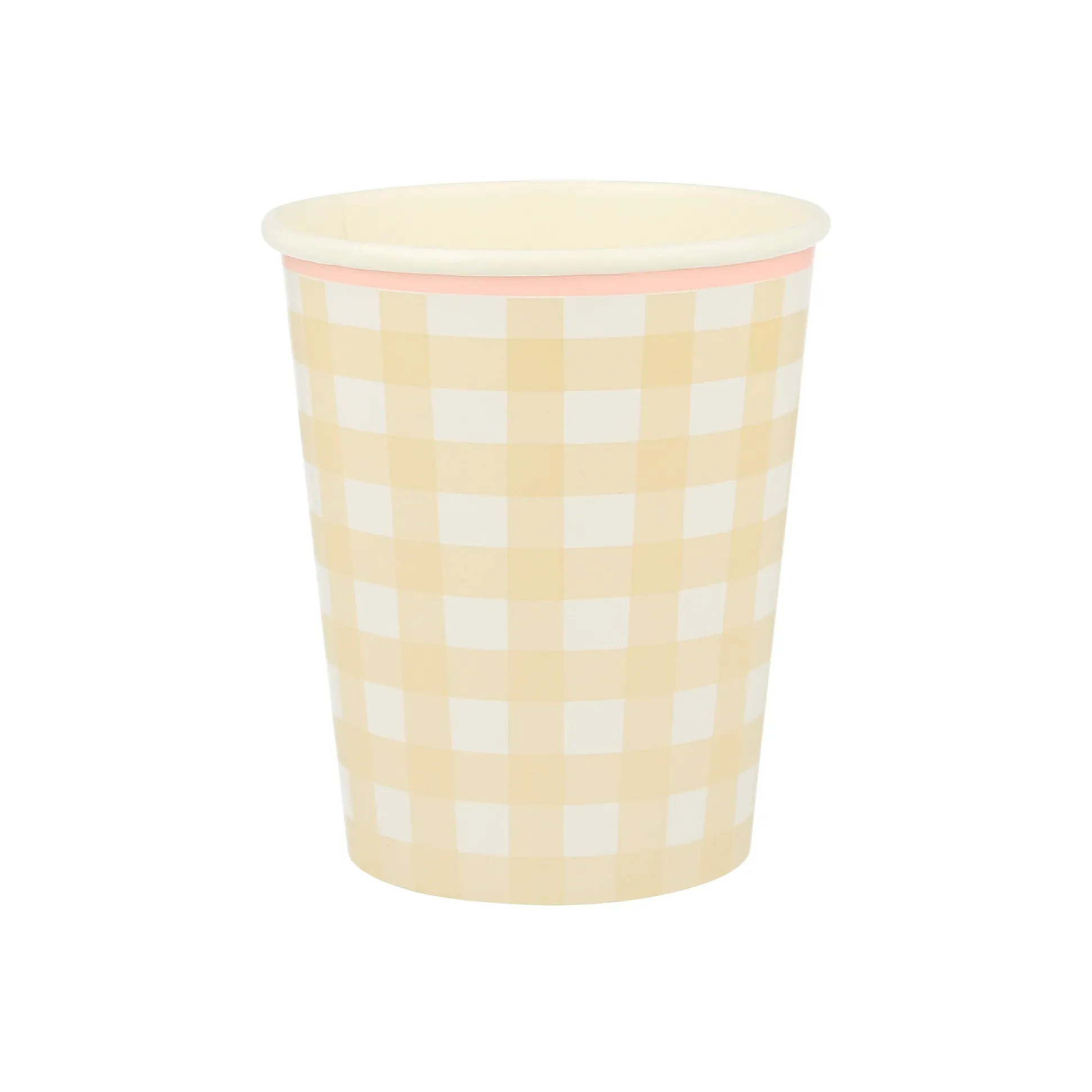 Gingham Cups, Pack of 12