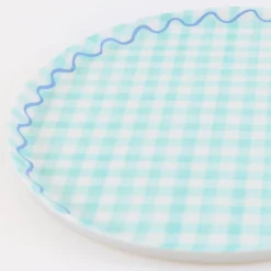 Gingham Reusable Large Plates (x 6)