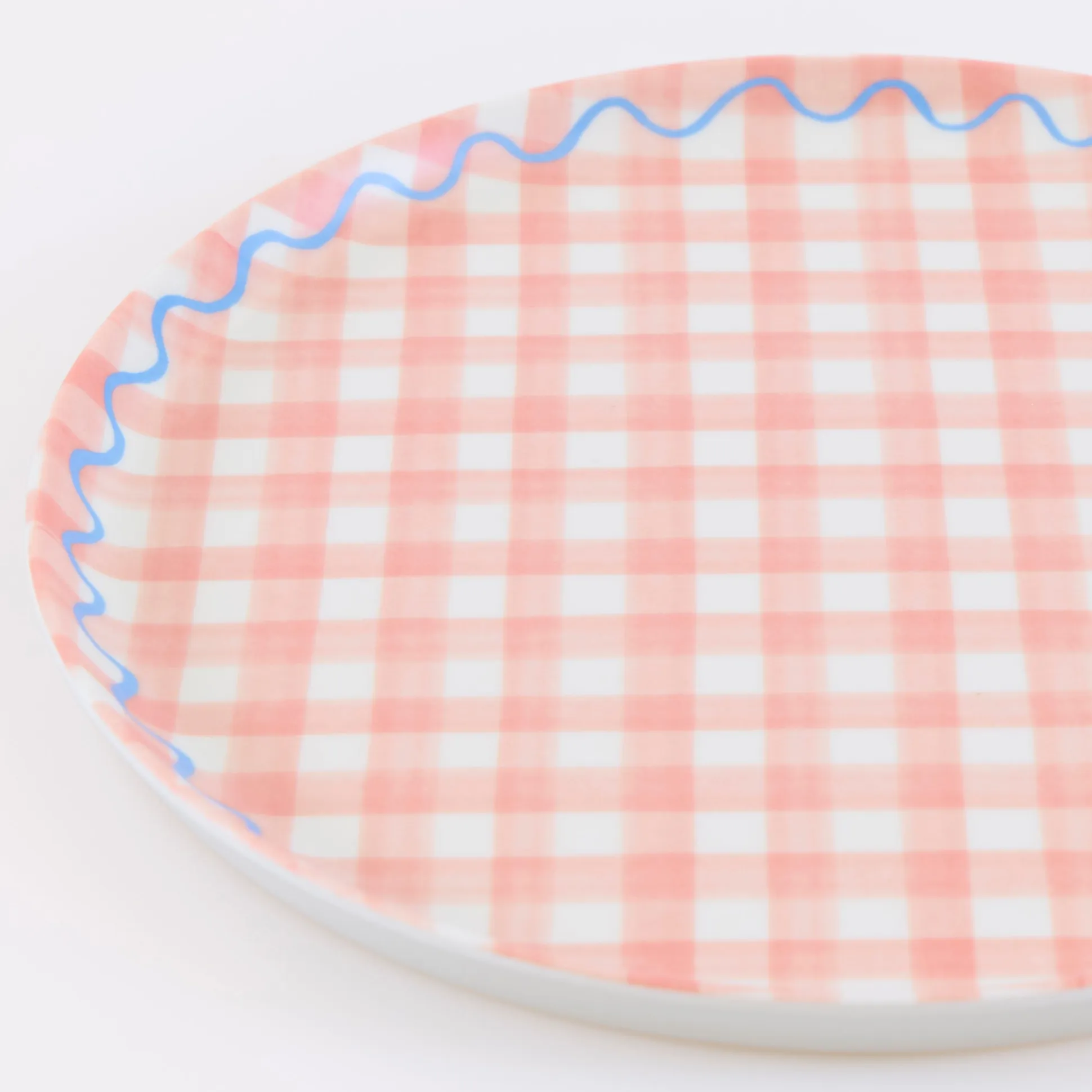 Gingham Reusable Small Plates (x 6)