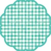 Gingham Scalloped Paper Placemats, Pack of 24