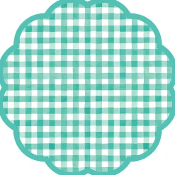 Gingham Scalloped Paper Placemats, Pack of 24