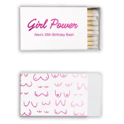 Girl Power Custom Matches, Fuchsia Foil