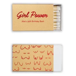 Girl Power Custom Matches, Red Foil