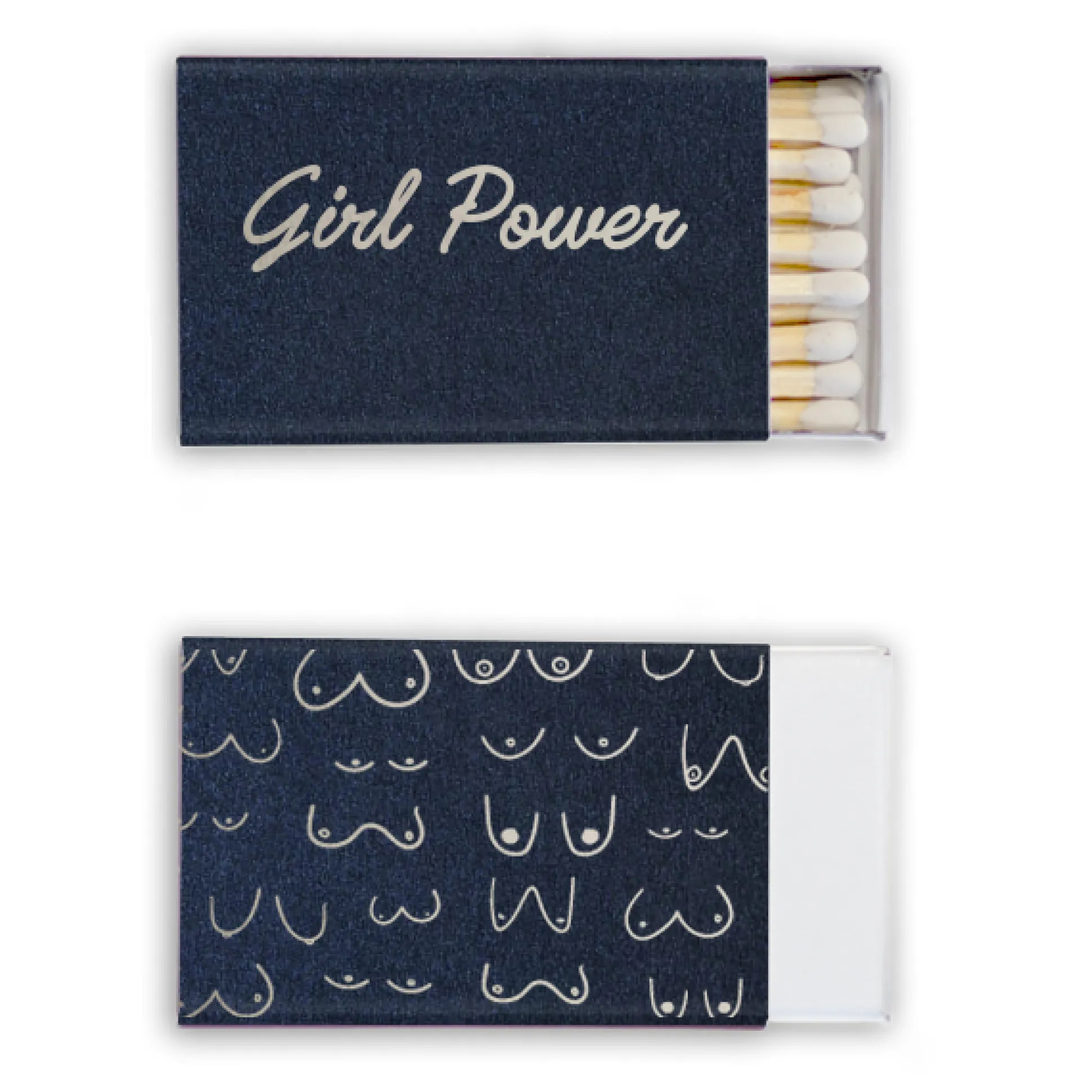 Girl Power Custom Matches, Silver Foil