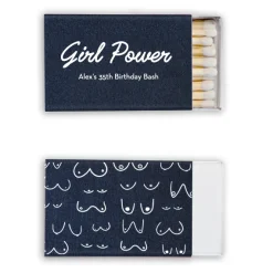 Girl Power Custom Matches, White Foil