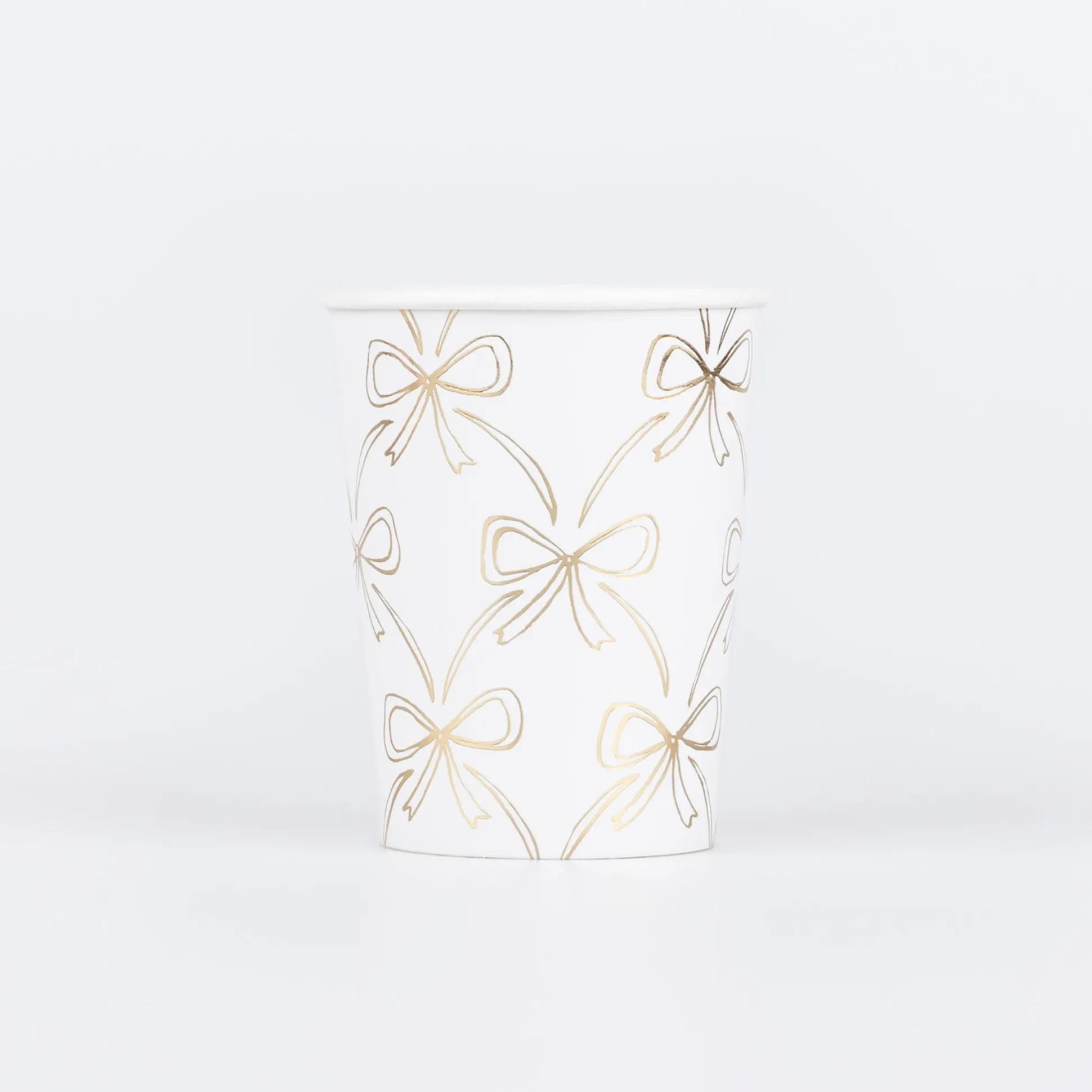 Gold Bow Cups, Pack of 8