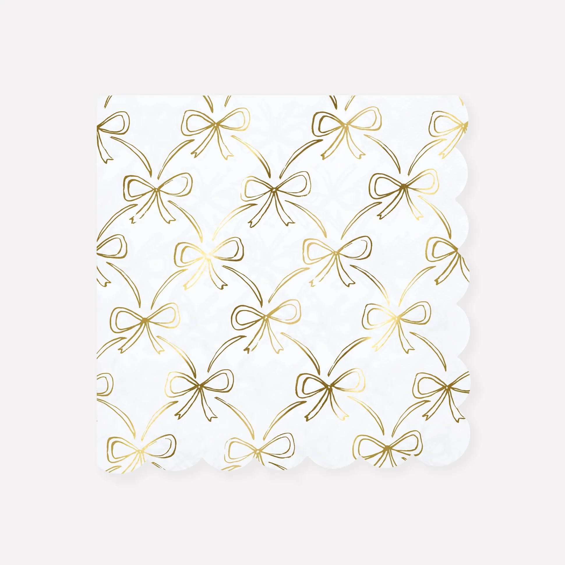 Gold Bow Large Napkins, Pack of 16
