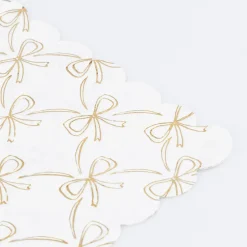 Gold Bow Large Napkins, Pack of 16