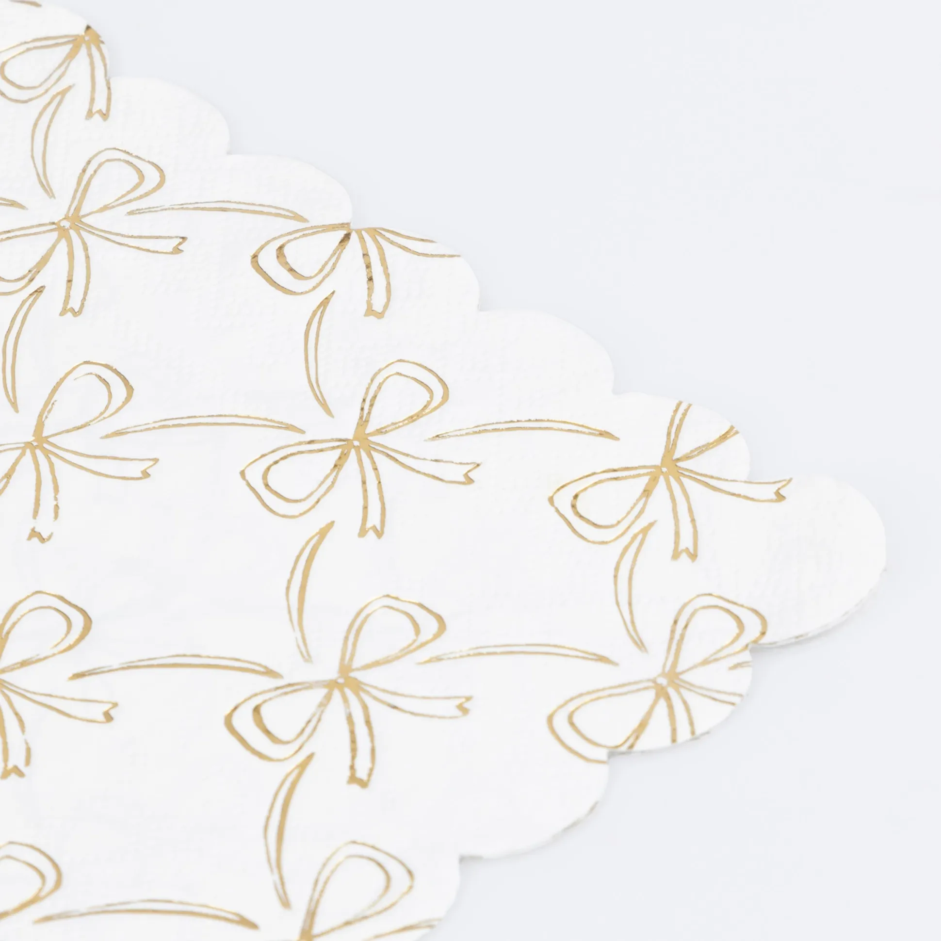 Gold Bow Large Napkins, Pack of 16