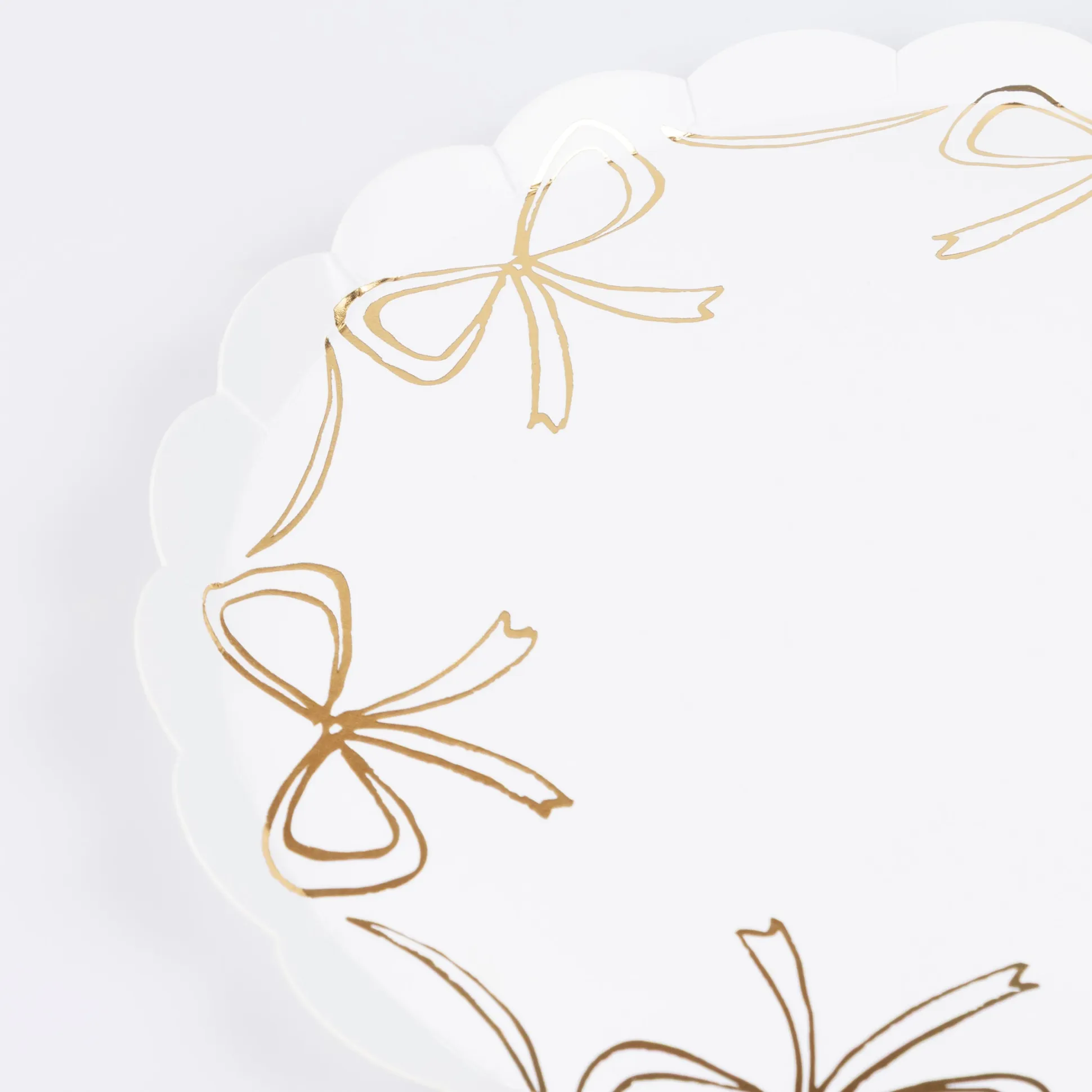 Gold Bow Side Plates, Pack of 8
