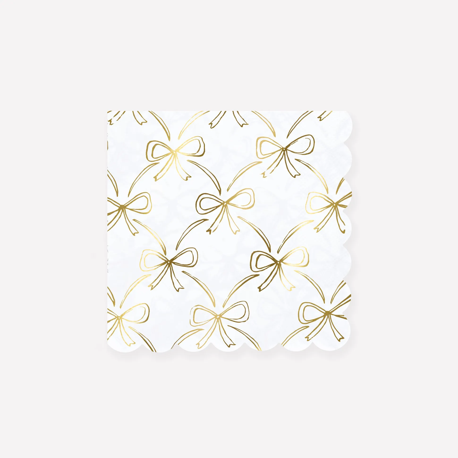 Gold Bow Small Napkins, Pack of 16