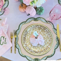 7" Gold Chinoiserie Paper Plates, Pack of 8