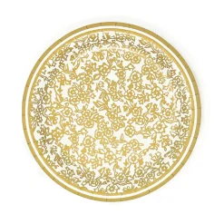 10" Gold Chinoiserie Paper Plates, Pack of 8