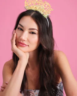 Golden Girl Bday Headband - fringe headband