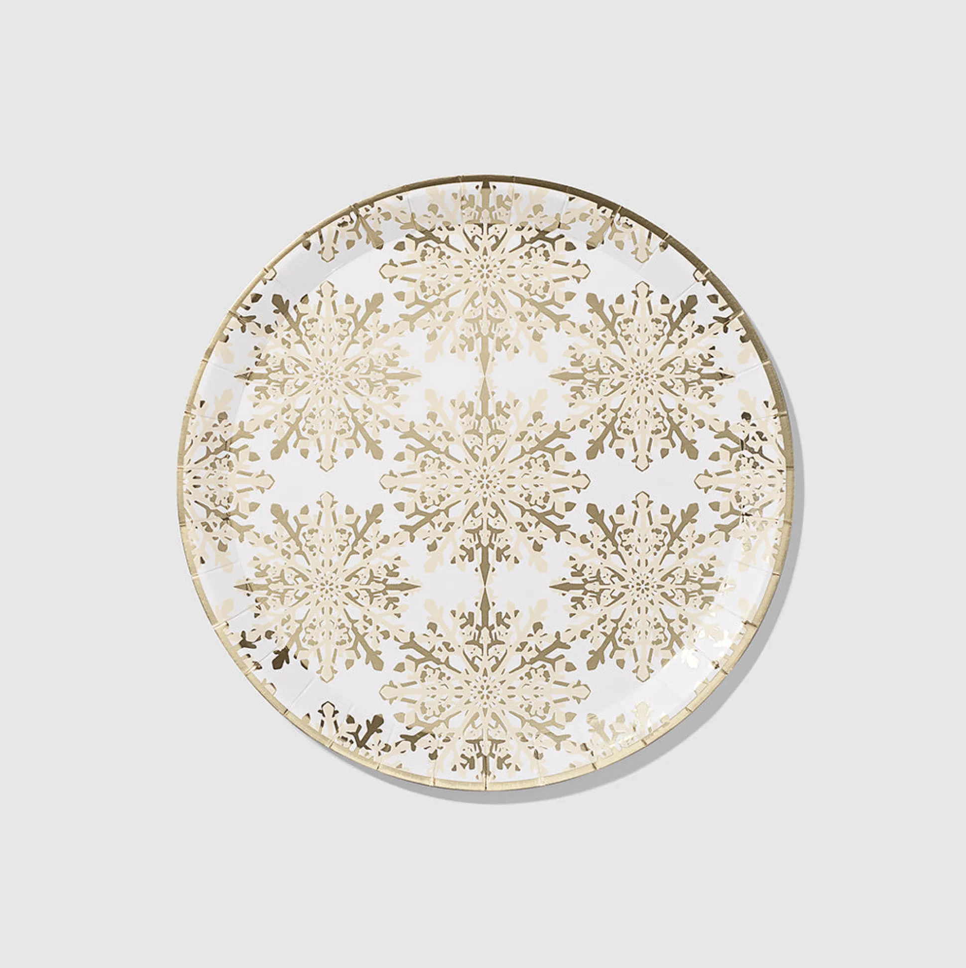 Golden Snowflake Large Plates (10 per pack)