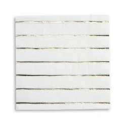 Gold Frenchie Striped Large Napkins, Pack of 16