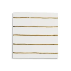 Gold Frenchie Striped Petite Napkins, Pack of 16