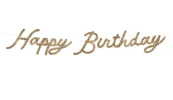 Gold Happy Birthday Garland Set