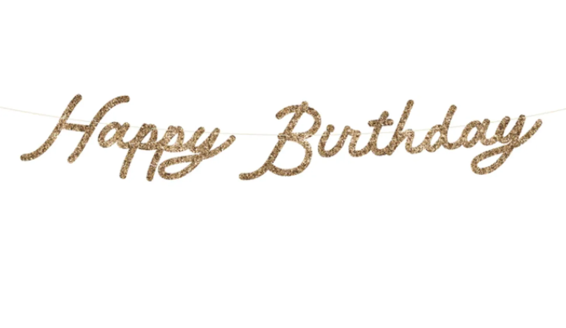Gold Happy Birthday Garland Set