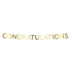 Gold Scallop Congratulations Garland
