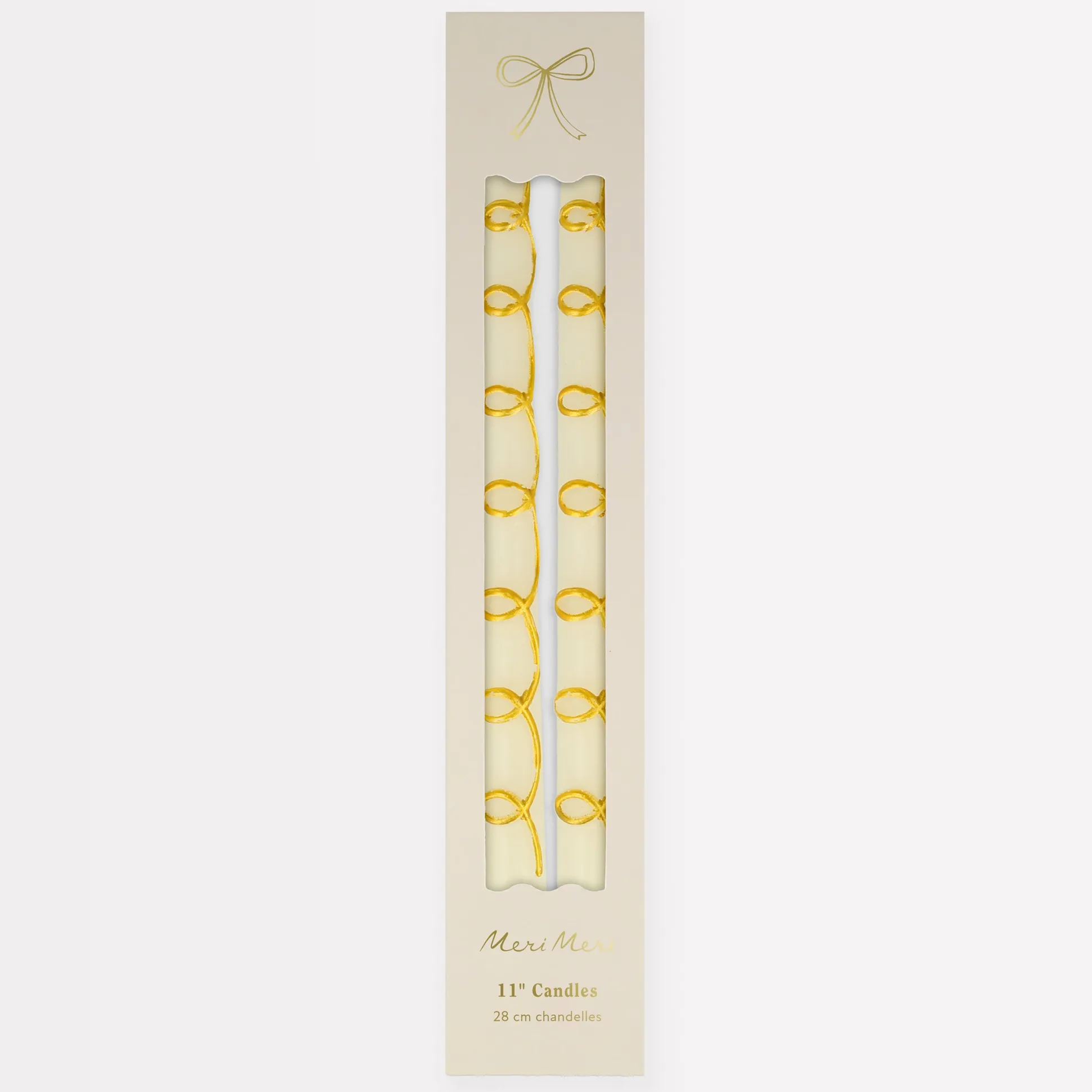 Gold Swirl Taper Candles, Pack of 2