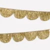 Gold Tinsel Scallop Garland