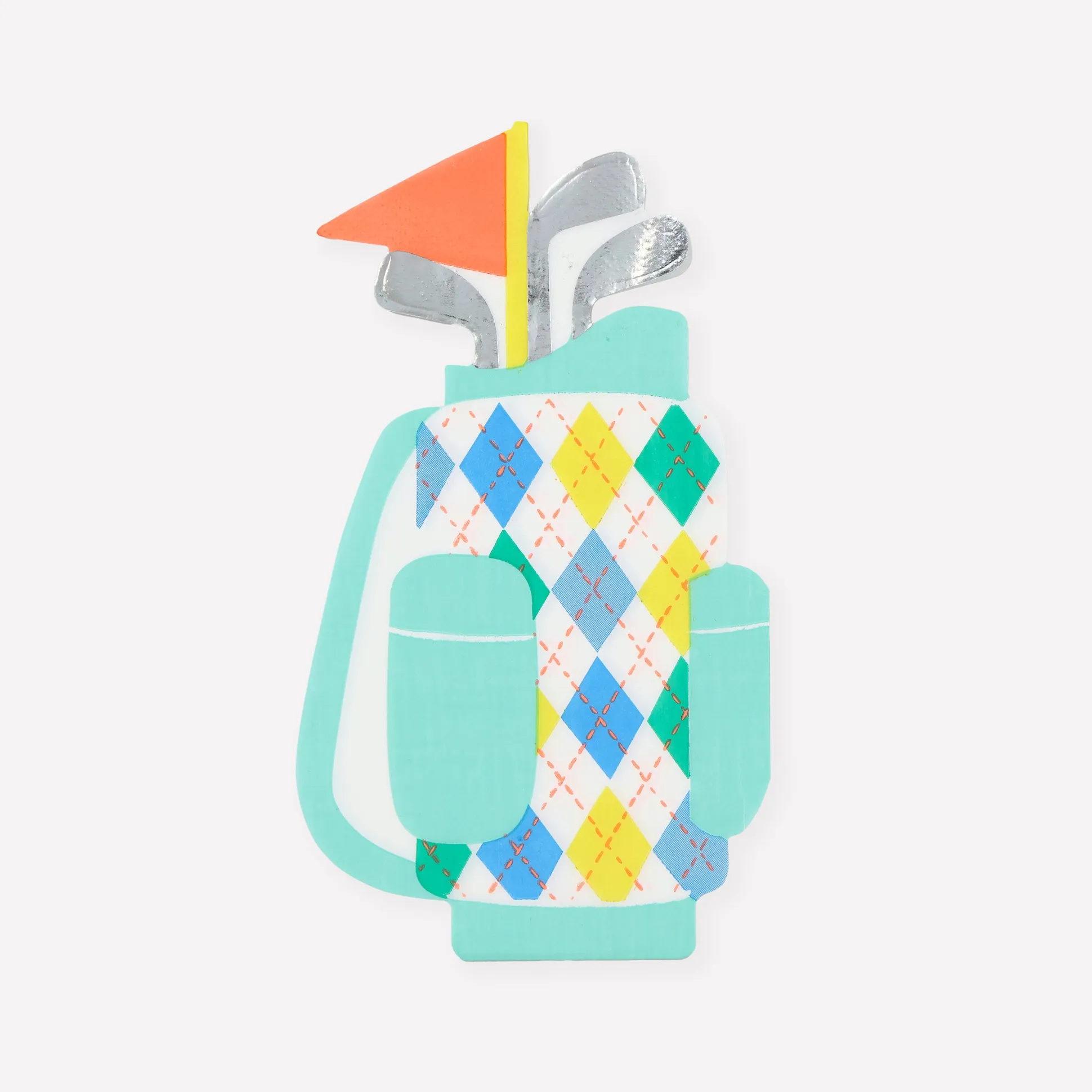 Golf Bag Shaped Napkins (x 16)