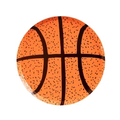 Good Sport Small Basketball Plates, Pack of 8