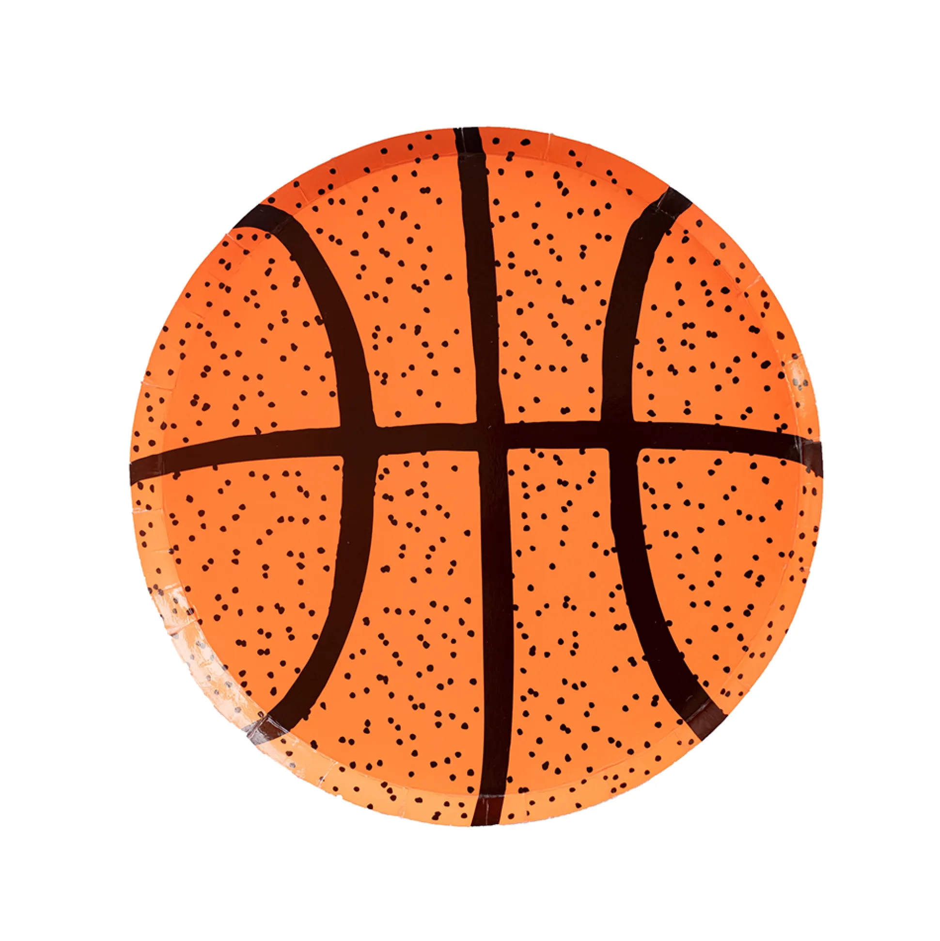 Good Sport Small Basketball Plates, Pack of 8