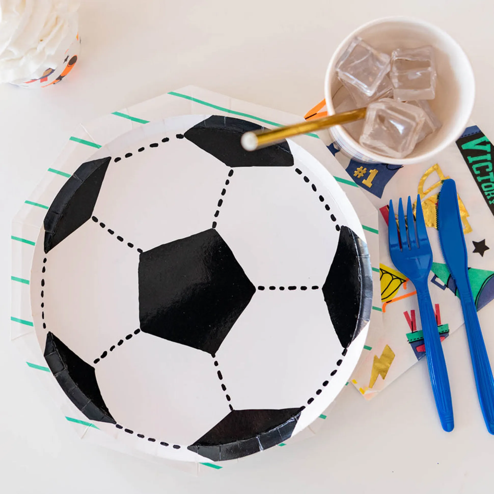 Good Sport Small Soccer Ball Plates, Pack of 8