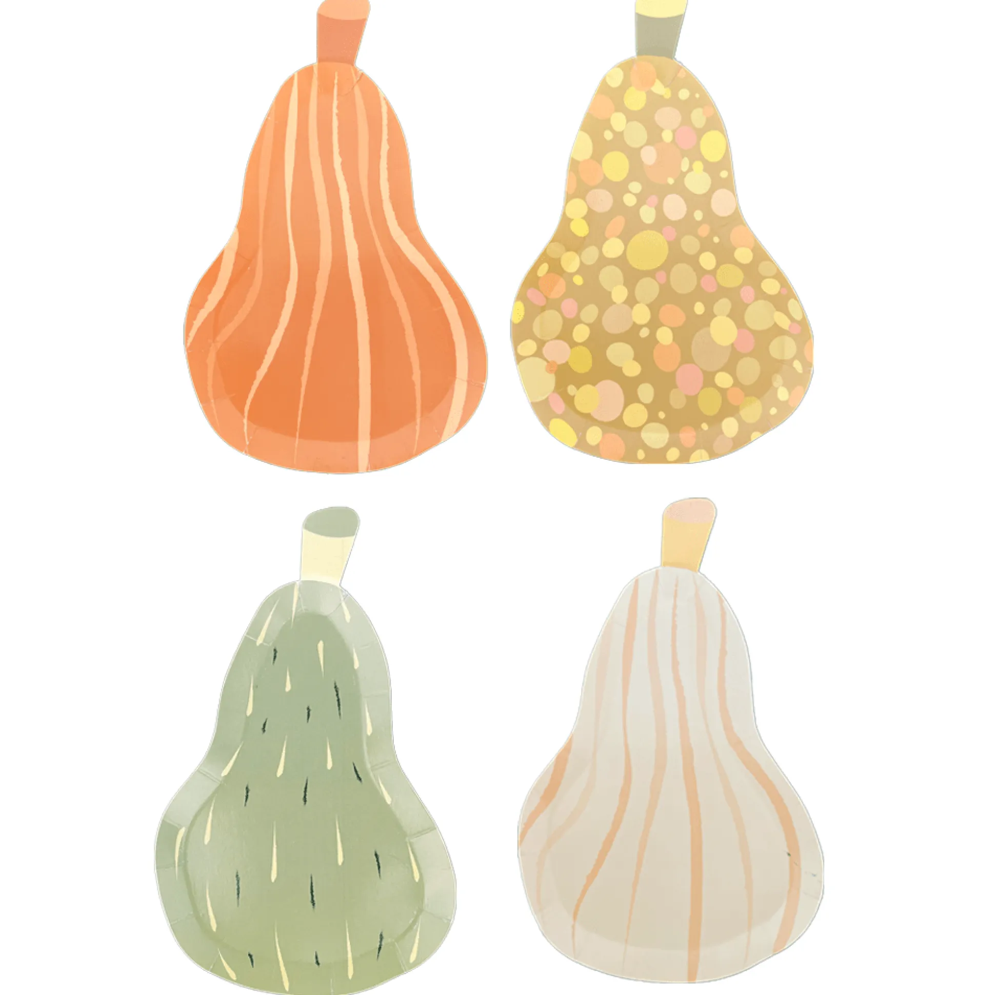 Gourd Dessert Plates, Set of 8