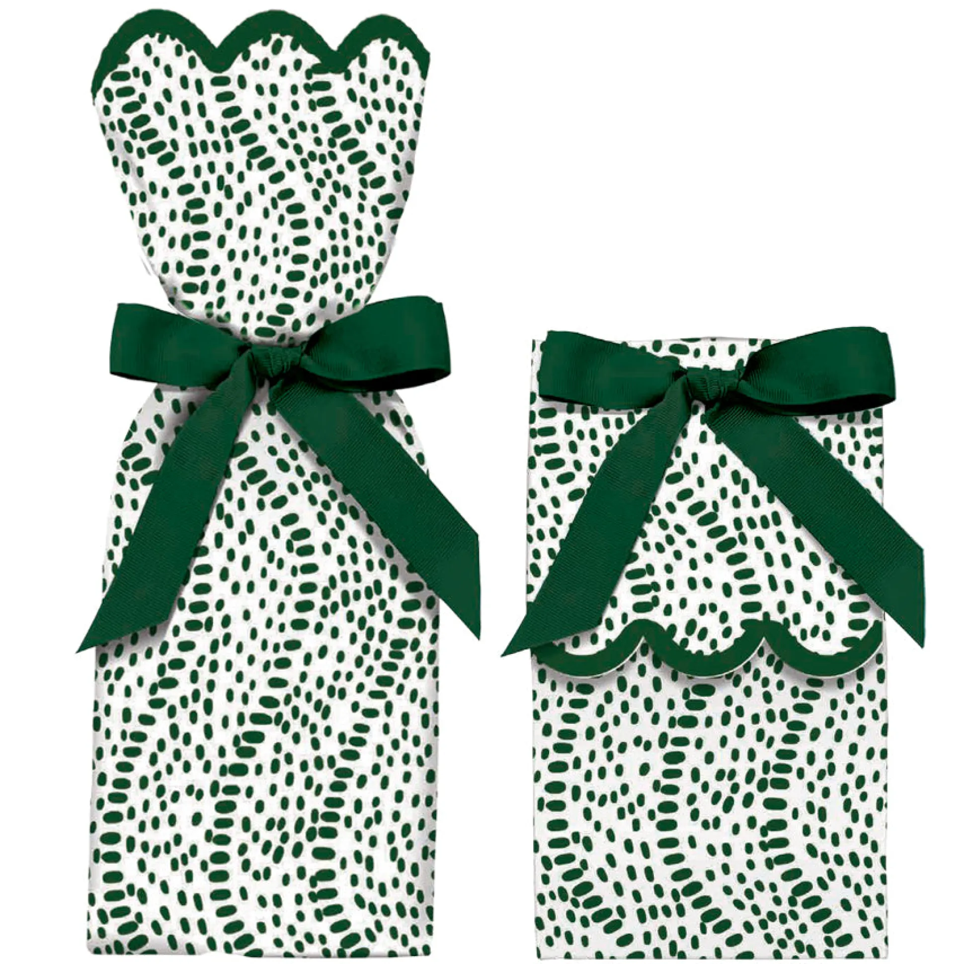 Green Dot Wine & Gift Bags, Set of 6