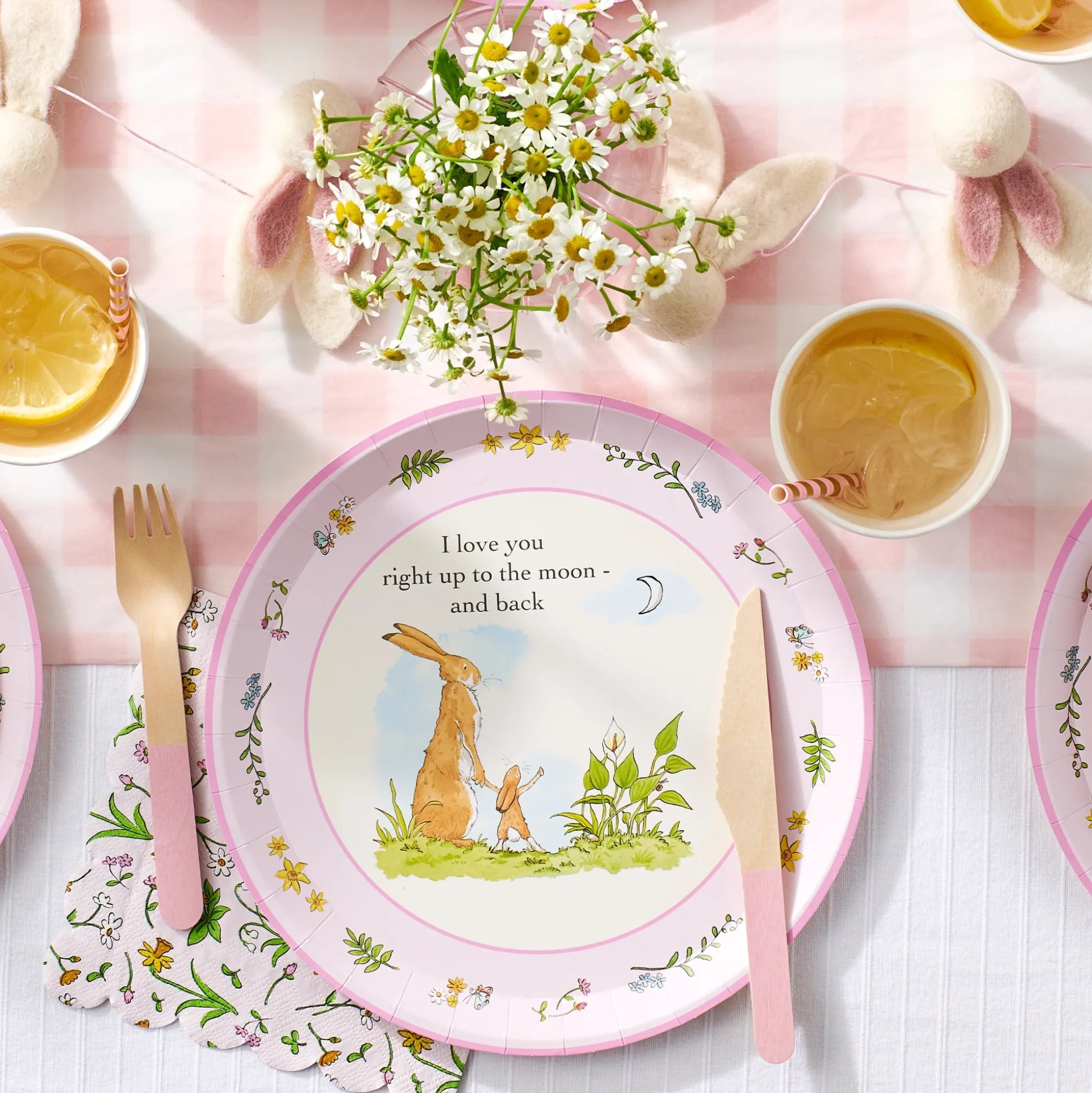 Guess How Much I Love You Pink Large Plates, Set of 10