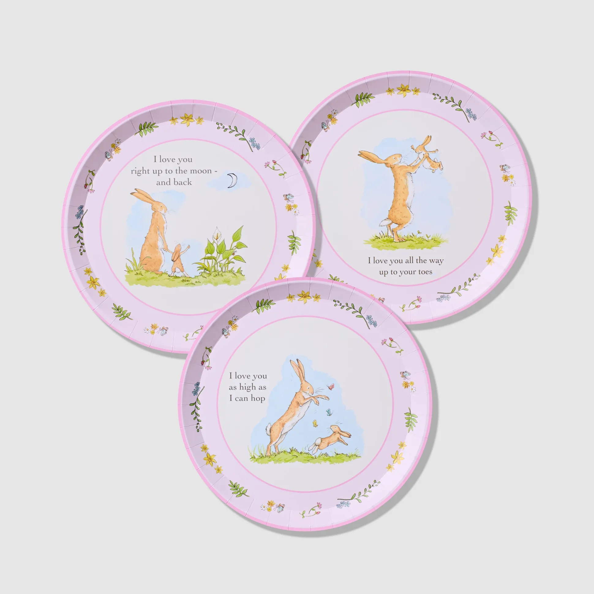 Guess How Much I Love You Pink Large Plates, Set of 10