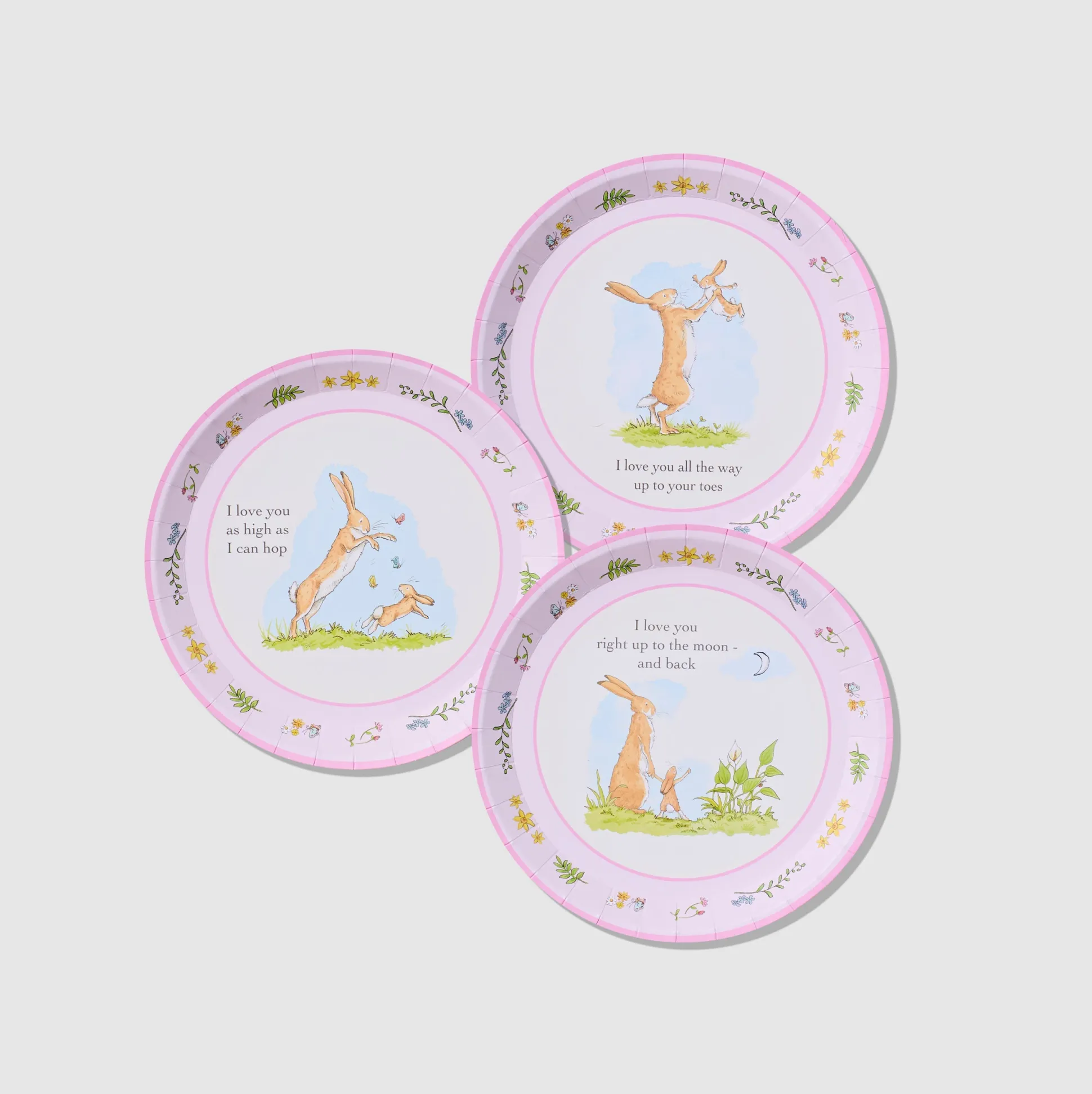 Guess How Much I Love You Pink Small Plates, Set of 10