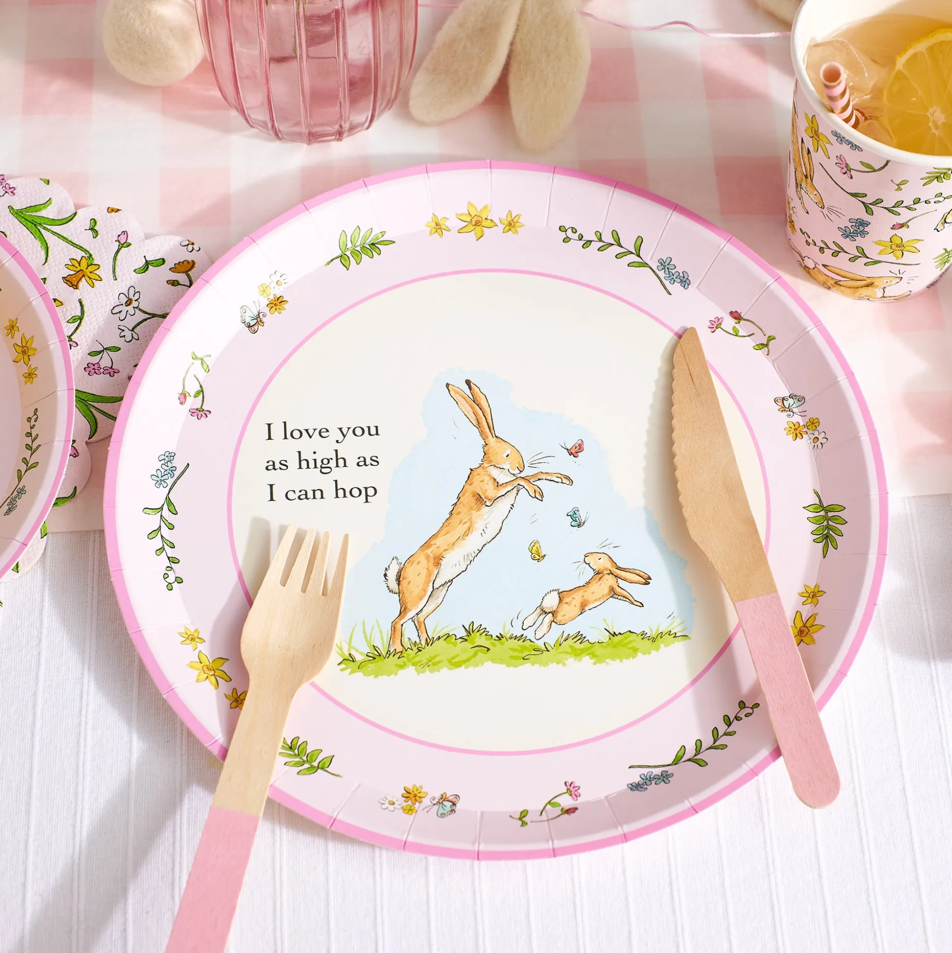 Guess How Much I Love You Pink Small Plates, Set of 10
