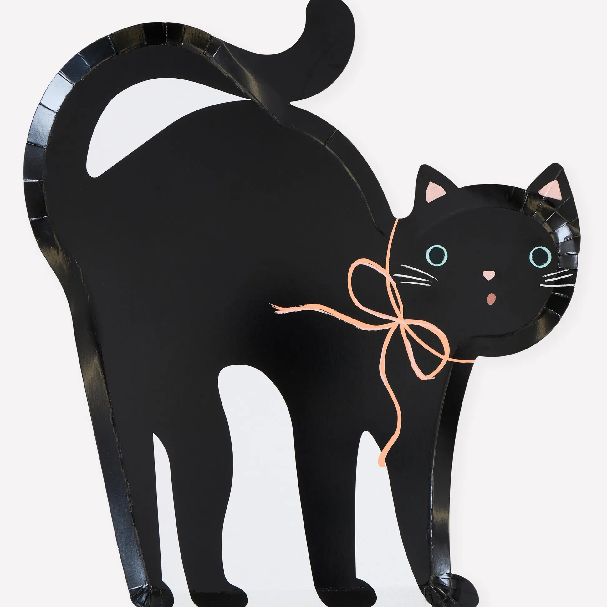 Halloween Cat Shaped Plates (x 8)