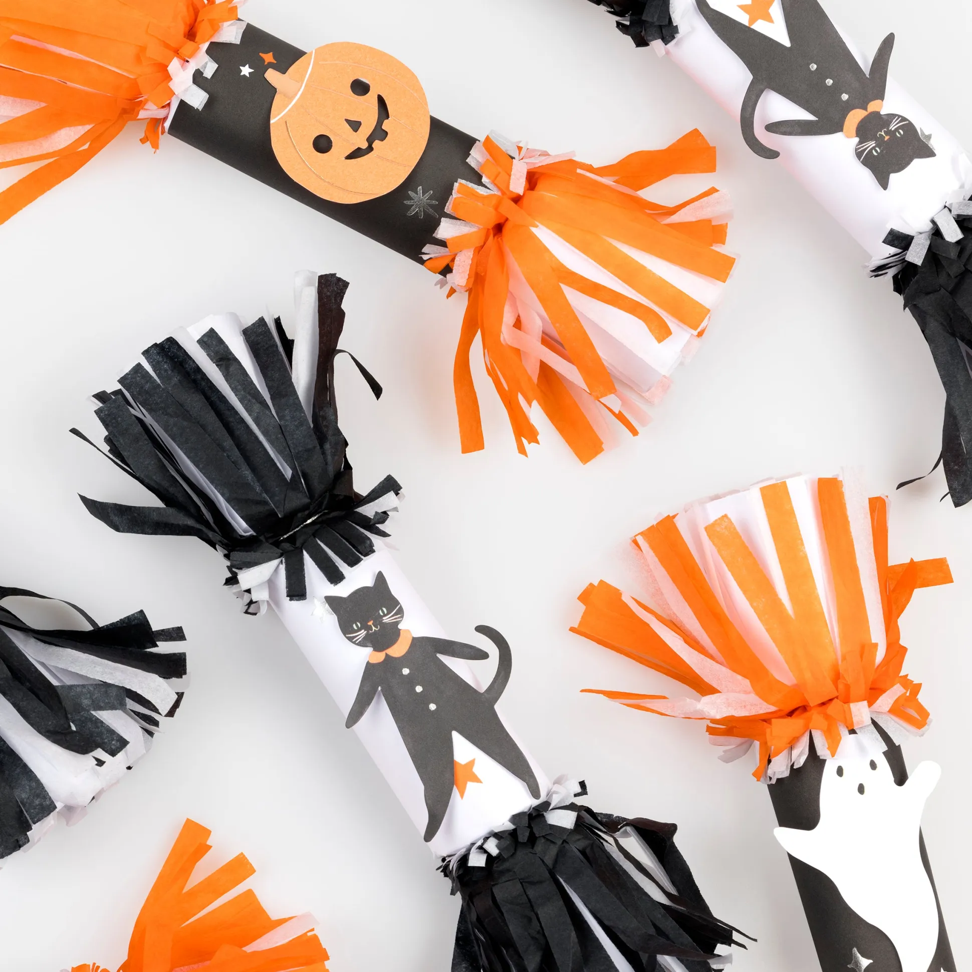 Halloween Fringe Crackers, Pack of 6