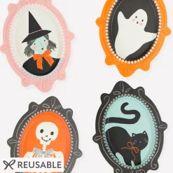 Halloween Portrait Reusable Plates (x 4)