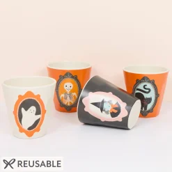 Halloween Portrait Reusable Cups (x 4)