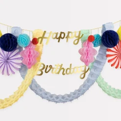 Happy Birthday Honeycomb Garland