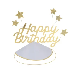 Happy Birthday & Stars Party Hats, Pack of 6