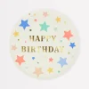 Happy Birthday Stars Side Plates, Pack of 8
