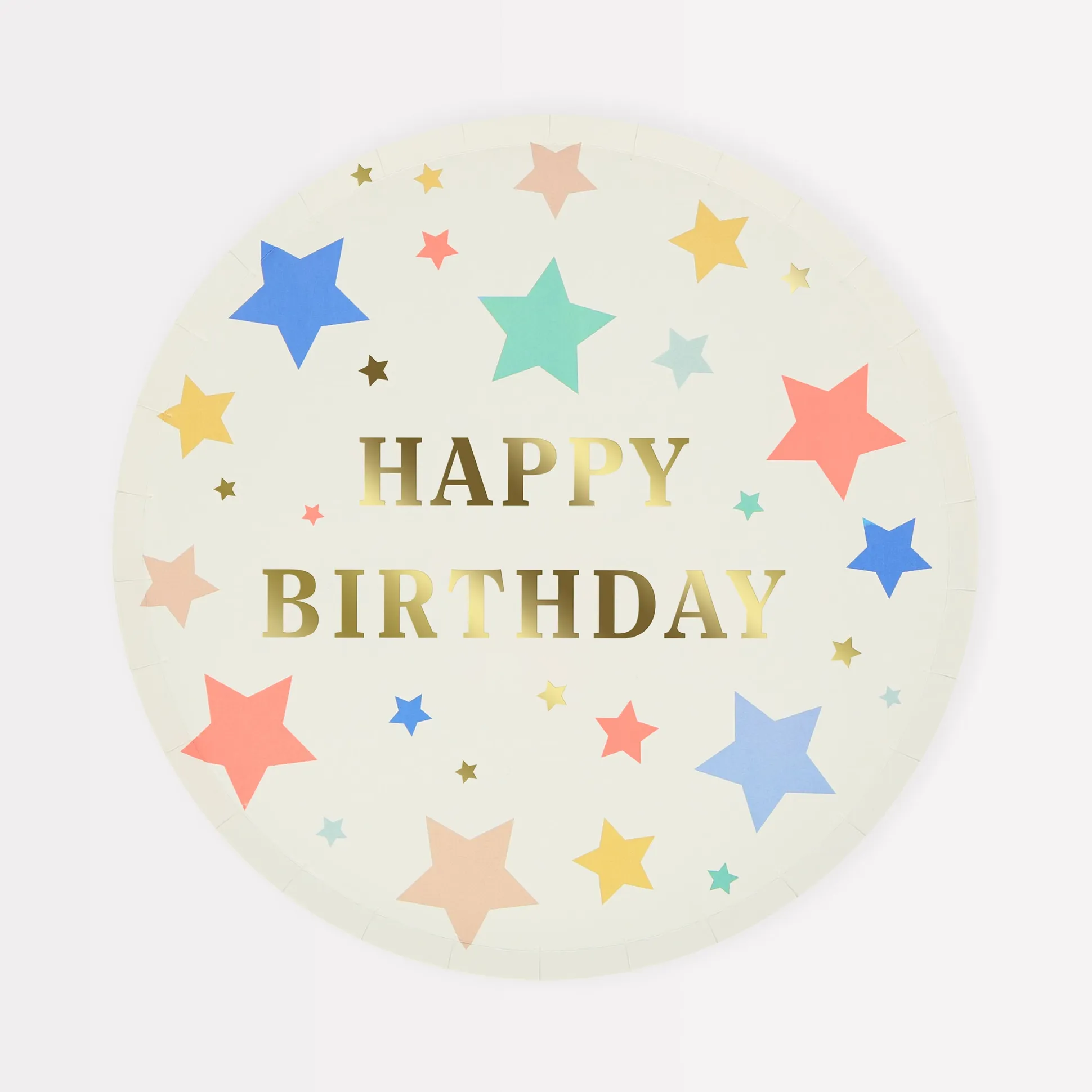 Happy Birthday Stars Side Plates, Pack of 8