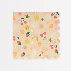 Happy Face Icons Large Napkins, Pack of 16